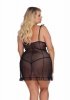 Dixie black chemise XXL+ (czarna halka)